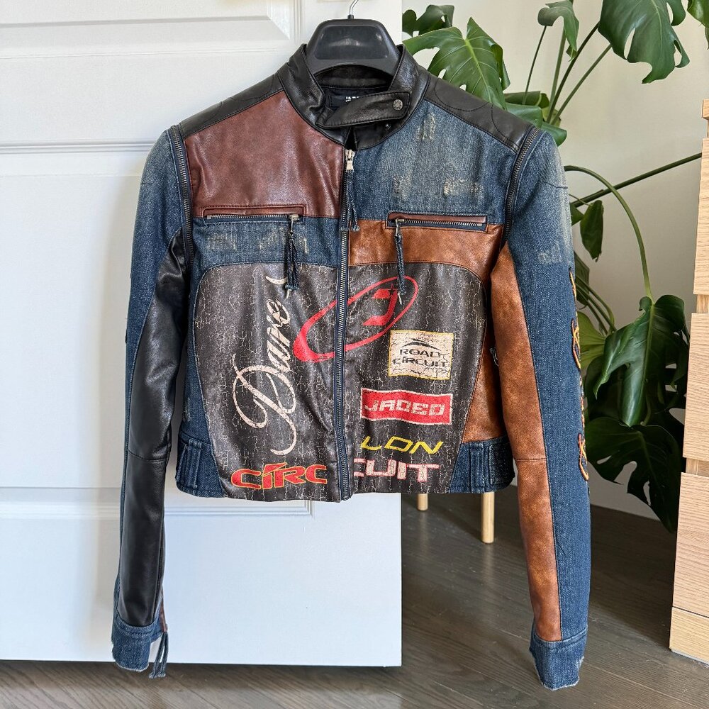 Jaded London Daytona Zip Off Sleeve Moto Jacket